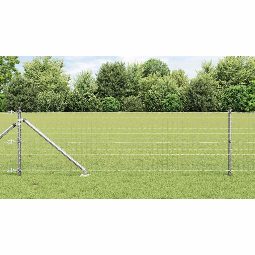 Zaunpfosten 26 pcs Silber 3.2 x 3.2 x 80 cm Stahl