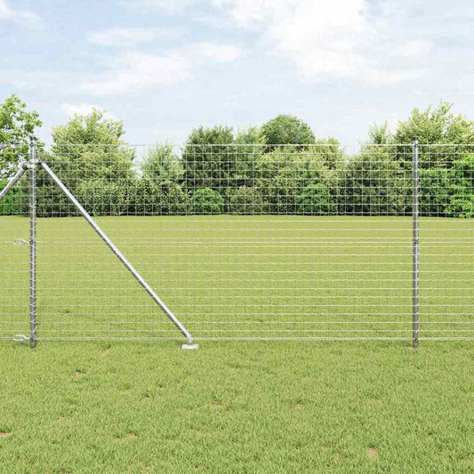 Zaunpfosten 52 pcs Silber 3.2 x 3.2 x 160 cm Stahl