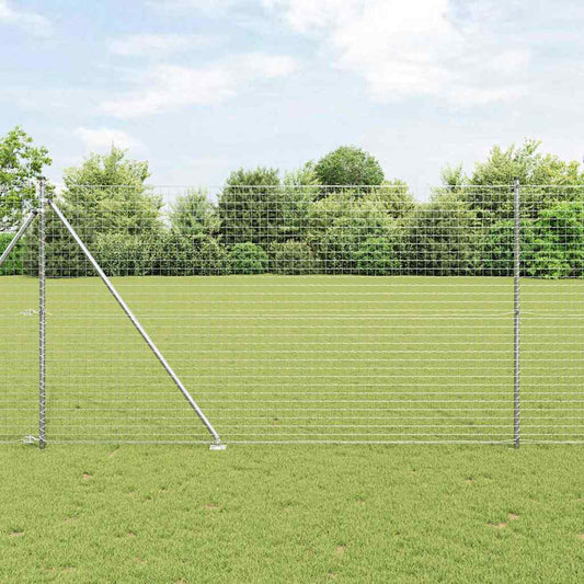 Zaunpfosten 26 pcs Silber 3.2 x 3.2 x 180 cm Stahl