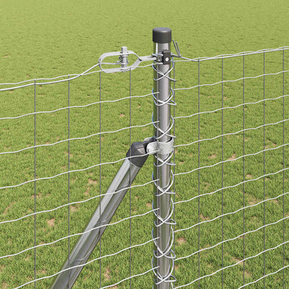 Zaunpfosten Sonstiges 52 pcs Silber 3.2 x 3.2 x 180 cm Stahl