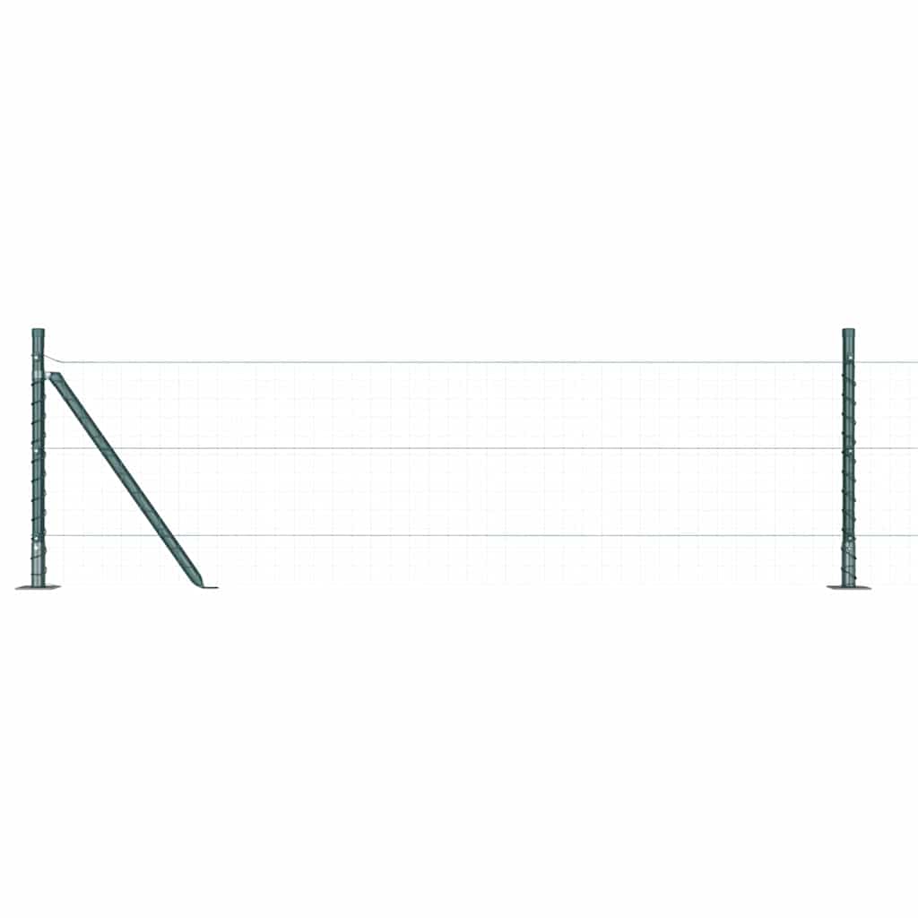 Zaunpfosten 52 pcs Silber 3.2 x 3.2 x 140 cm Stahl