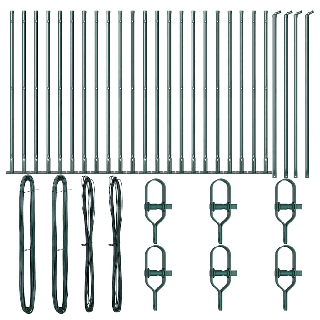 Zaunpfosten 26 pcs Silber 3.2 x 3.2 x 140 cm Stahl