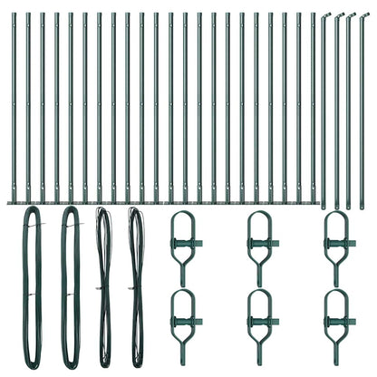 Zaunpfosten 26 pcs Silber 3.2 x 3.2 x 140 cm Stahl