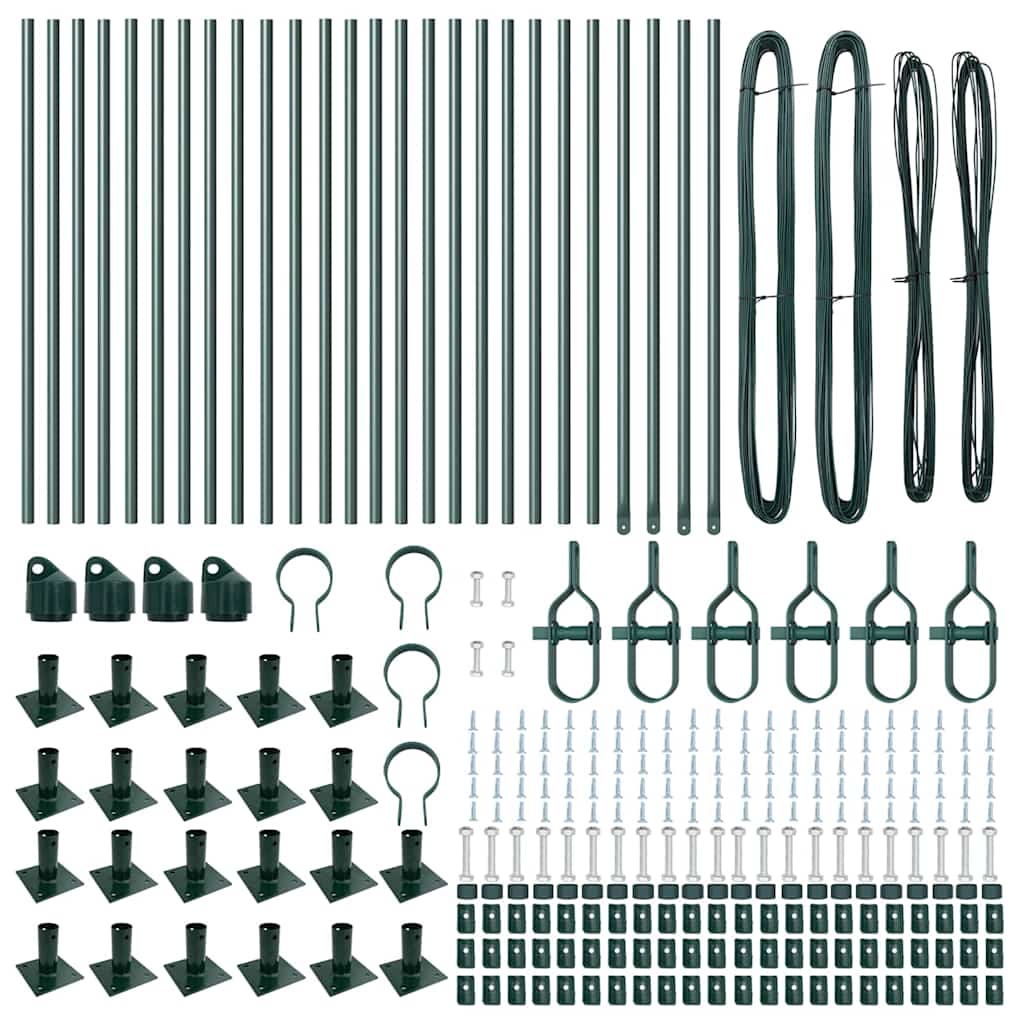 Zaunpfosten 26 pcs Silber 3.2 x 3.2 x 140 cm Stahl
