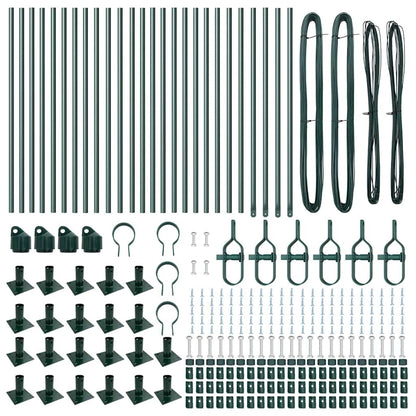 Zaunpfosten 26 pcs Silber 3.2 x 3.2 x 140 cm Stahl
