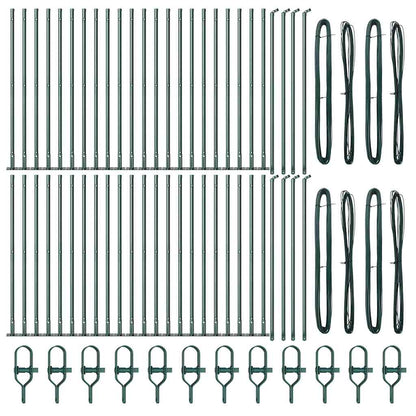 Zaunpfosten 52 pcs Silber 3.2 x 3.2 x 110 cm Stahl
