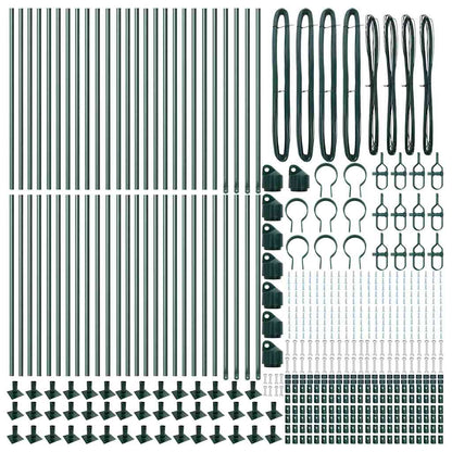Zaunpfosten 52 pcs Silber 3.2 x 3.2 x 110 cm Stahl