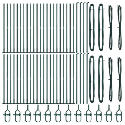 Zaunpfosten 52 pcs Silber 3.2 x 3.2 x 140 cm Stahl