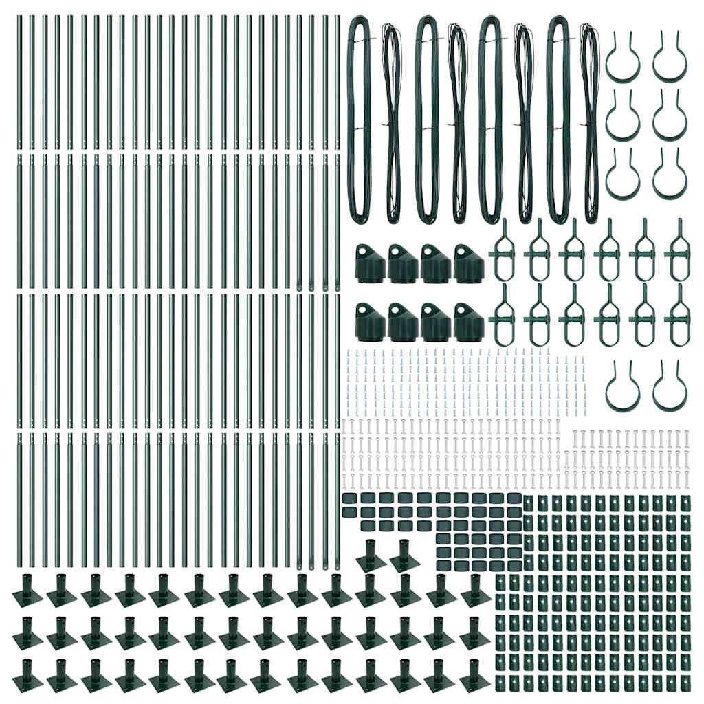 Zaunpfosten 52 pcs Silber 3.2 x 3.2 x 140 cm Stahl