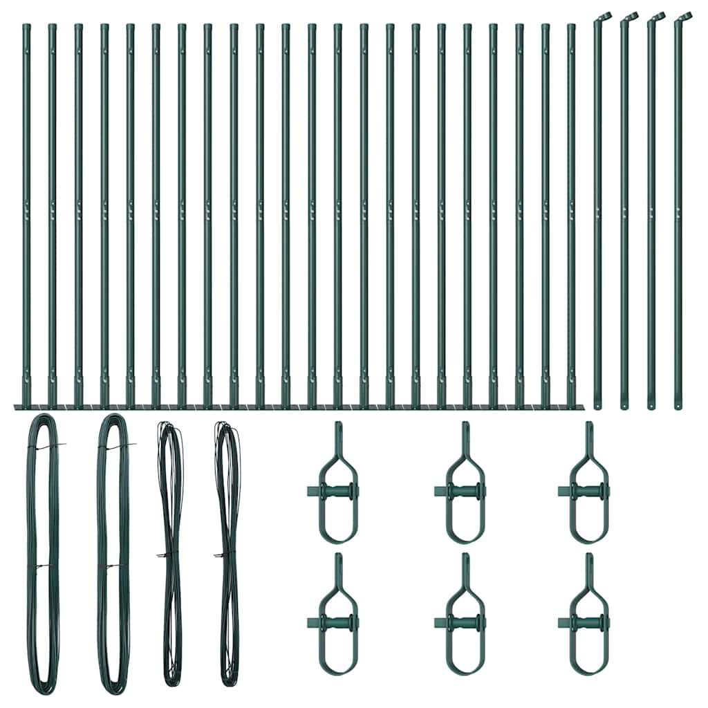 Zaunpfosten 26 pcs Silber 3.2 x 3.2 x 88.5 cm Stahl