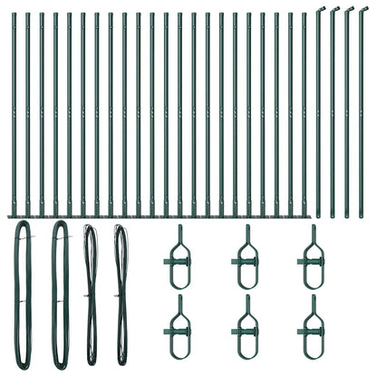 Zaunpfosten 26 pcs Silber 3.2 x 3.2 x 88.5 cm Stahl