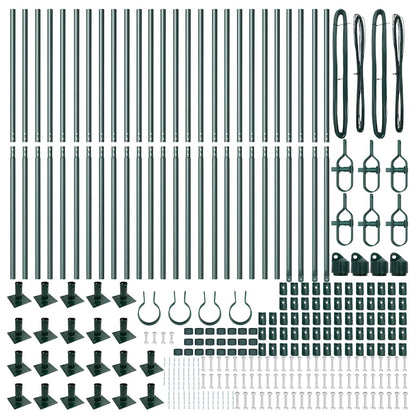 Zaunpfosten 26 pcs Silber 3.2 x 3.2 x 88.5 cm Stahl