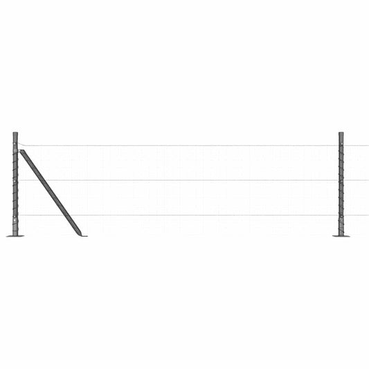Zaunpfosten 26 pcs Silber 3.2 x 3.2 x 50 cm Stahl