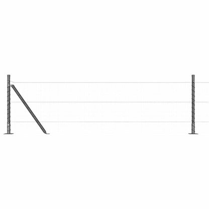 Zaunpfosten 52 pcs Silber 3.2 x 3.2 x 140 cm Stahl