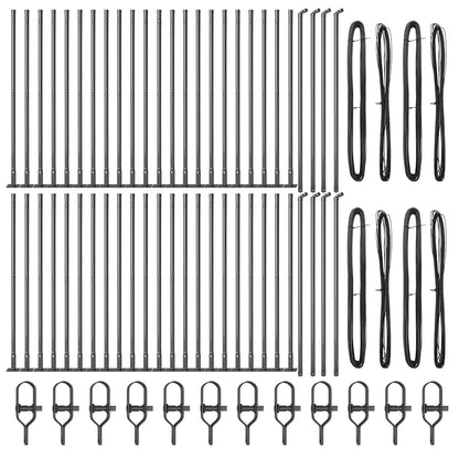 Zaunpfosten 52 pcs Silber 3.2 x 3.2 x 140 cm Stahl