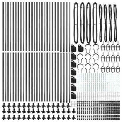 Zaunpfosten 52 pcs Silber 3.2 x 3.2 x 140 cm Stahl