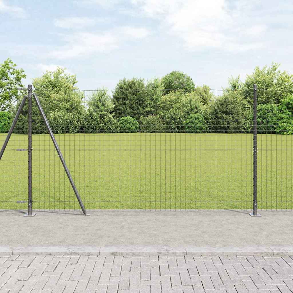 Zaunpfosten 26 pcs Silber 3.2 x 3.2 x 140 cm Stahl