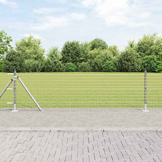 Zaunpfosten 26 pcs Silber 3.2 x 3.2 x 50 cm Stahl