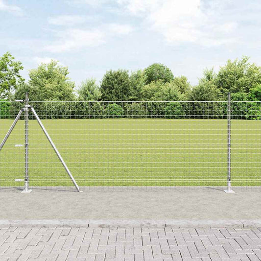 Zaunpfosten 26 pcs Silber 3.2 x 3.2 x 110 cm Stahl