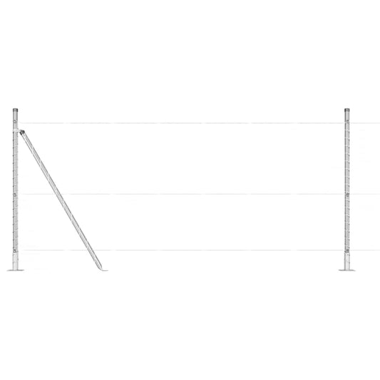 Zaunpfosten 26 pcs Silber 3.2 x 3.2 x 110 cm Stahl