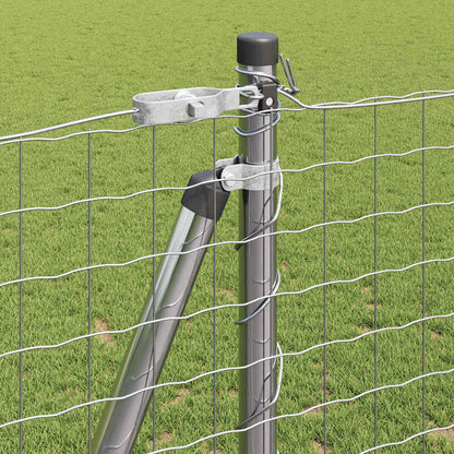 Zaunpfosten 26 pcs Silber 3.2 x 3.2 x 140 cm Stahl