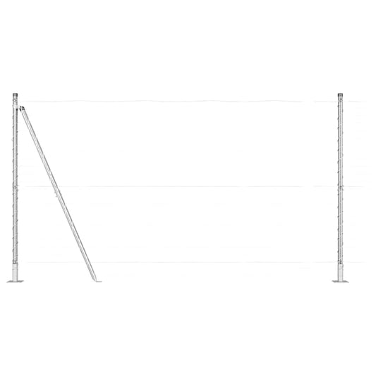 Zaunpfosten 26 pcs Silber 3.2 x 3.2 x 140 cm Stahl