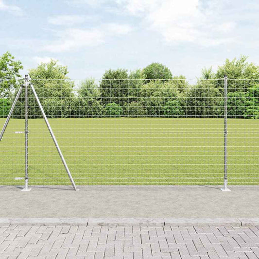 Zaunpfosten 52 pcs Silber 3.2 x 3.2 x 140 cm Stahl