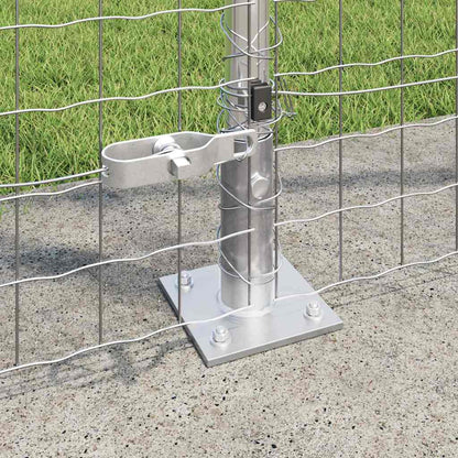 Zaunpfosten 26 pcs Silber 3.2 x 3.2 x 88.5 cm Stahl