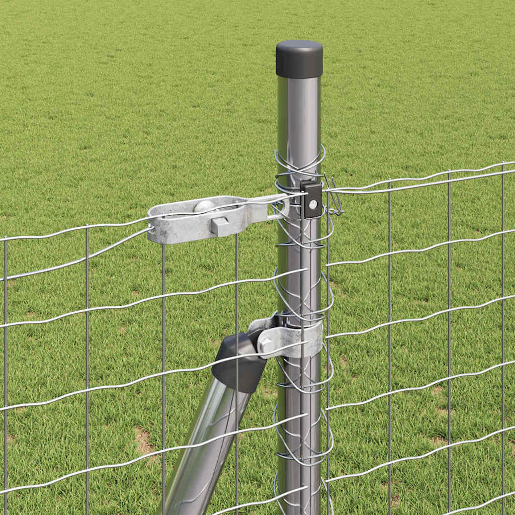 Zaunpfosten 26 pcs Silber 3.2 x 3.2 x 88.5 cm Stahl
