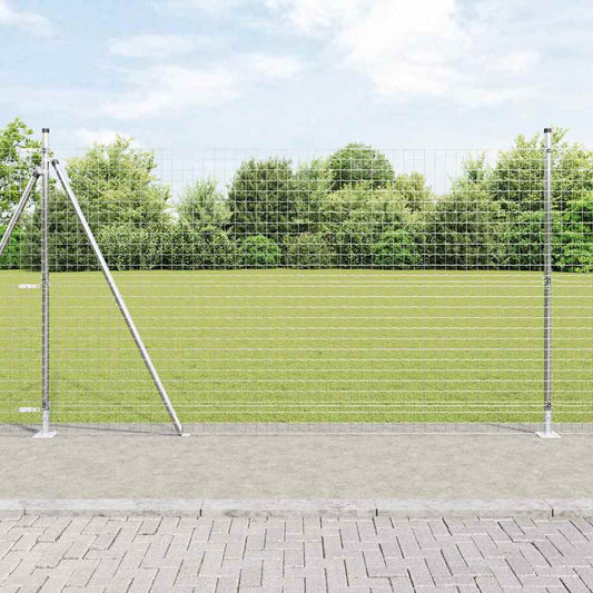 Zaunpfosten 52 pcs Silber 3.2 x 3.2 x 88.5 cm Stahl