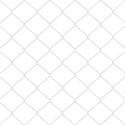 Kettengliedzaun mit Pfosten Silber 1.6 x 10 m Stahl