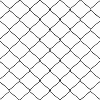 Kettengliedzaun mit Pfosten Grau 0.8 x 25 m Stahl