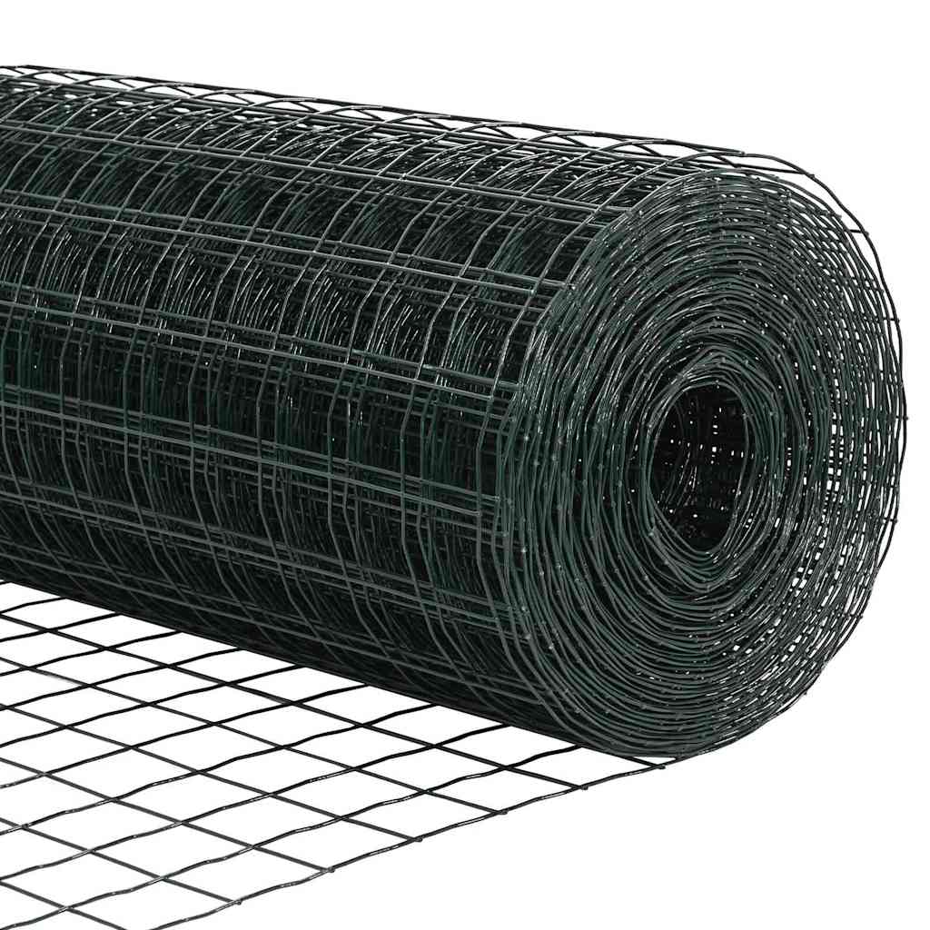 Zaun mit Pfosten Grün 1.2 x 10 m Stahl