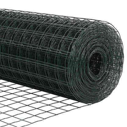 Zaun mit Pfosten Grün 1.2 x 10 m Stahl