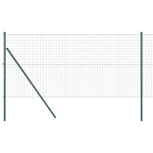 Zaun mit Pfosten Grün 1.2 x 10 m Stahl
