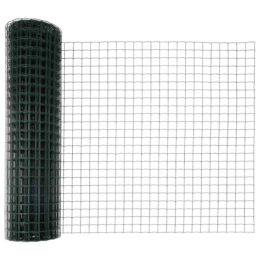 Zaun mit Pfosten Grün 1.2 x 10 m Stahl