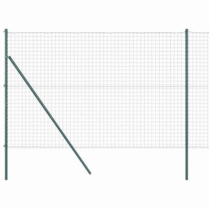 Zaun mit Pfosten Grün 1.6 x 10 m Stahl
