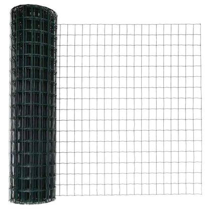 Zaun mit Pfosten Grün 1.2 x 10 m Stahl