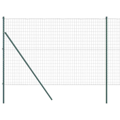 Zaun mit Pfosten Grün 1.5 x 10 m Stahl