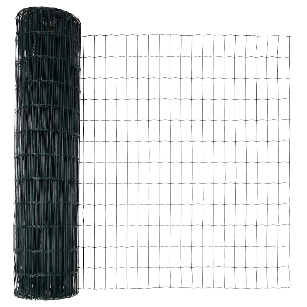 Zaun mit Pfosten Grün 1.4 x 10 m Stahl