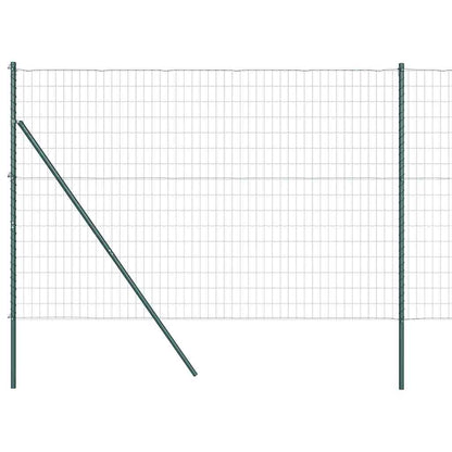 Zaun mit Pfosten Grün 1.5 x 10 m Stahl