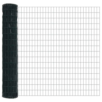 Zaun mit Pfosten Grün 1.5 x 10 m Stahl