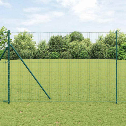 Zaun mit Pfosten Grün 1.6 x 10 m Stahl