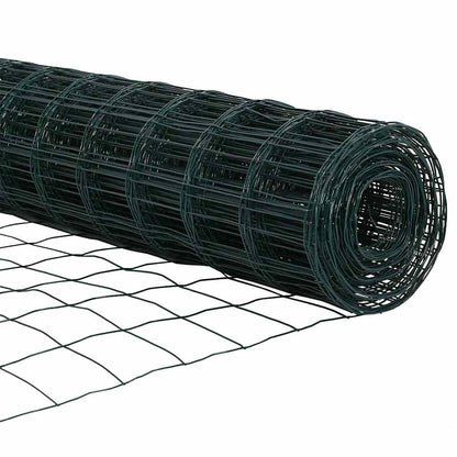 Zaun mit Pfosten Grün 1.4 x 10 m Stahl