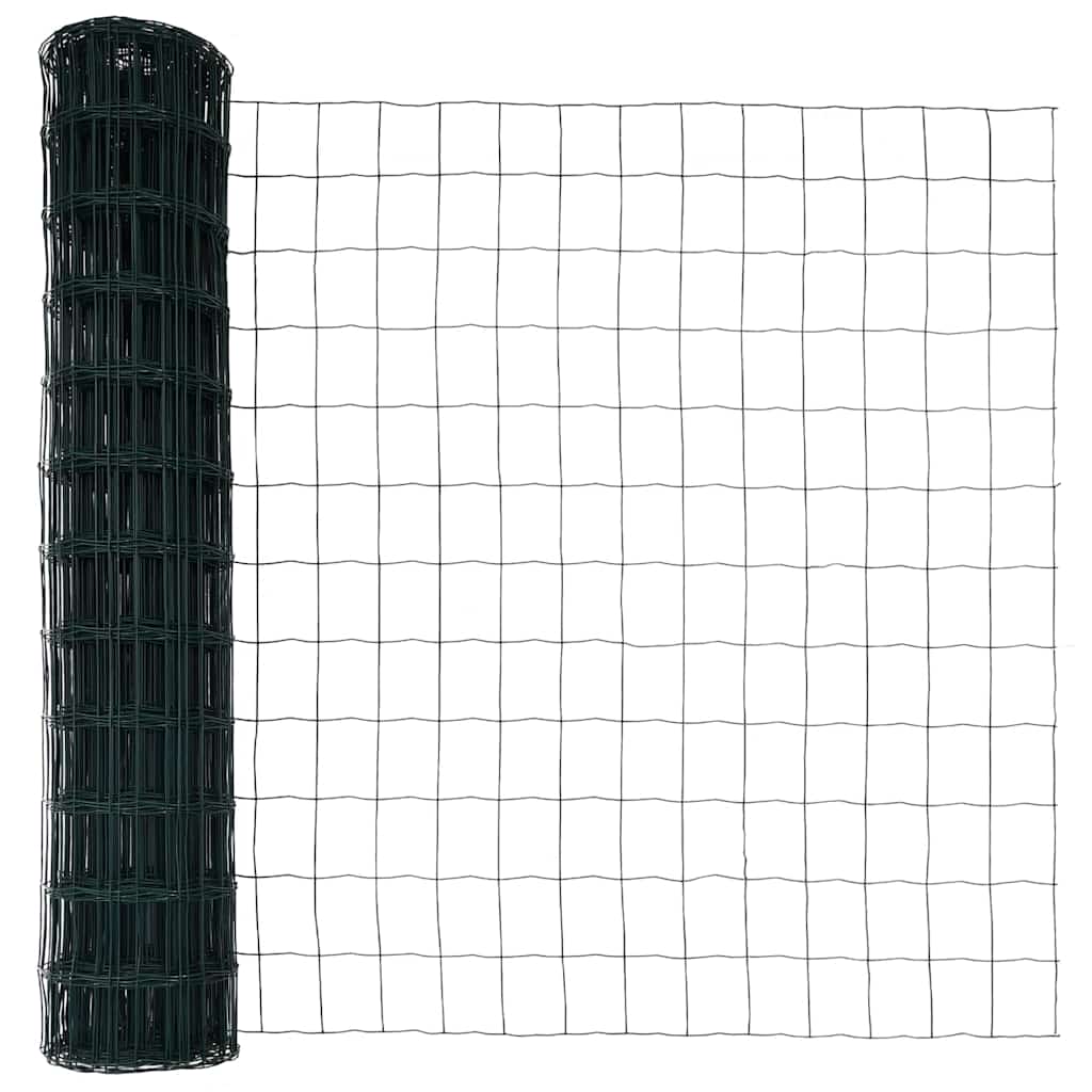 Zaun mit Pfosten Grün 1.4 x 10 m Stahl