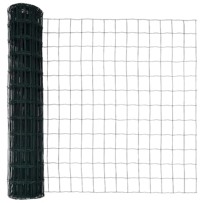 Zaun mit Pfosten Grün 1.4 x 10 m Stahl