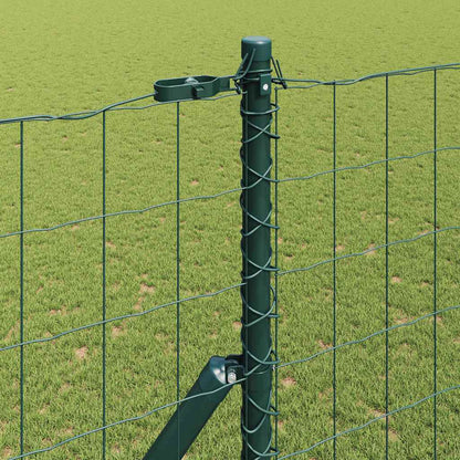 Zaun mit Pfosten Grün 1,6 x 10 m Stahl