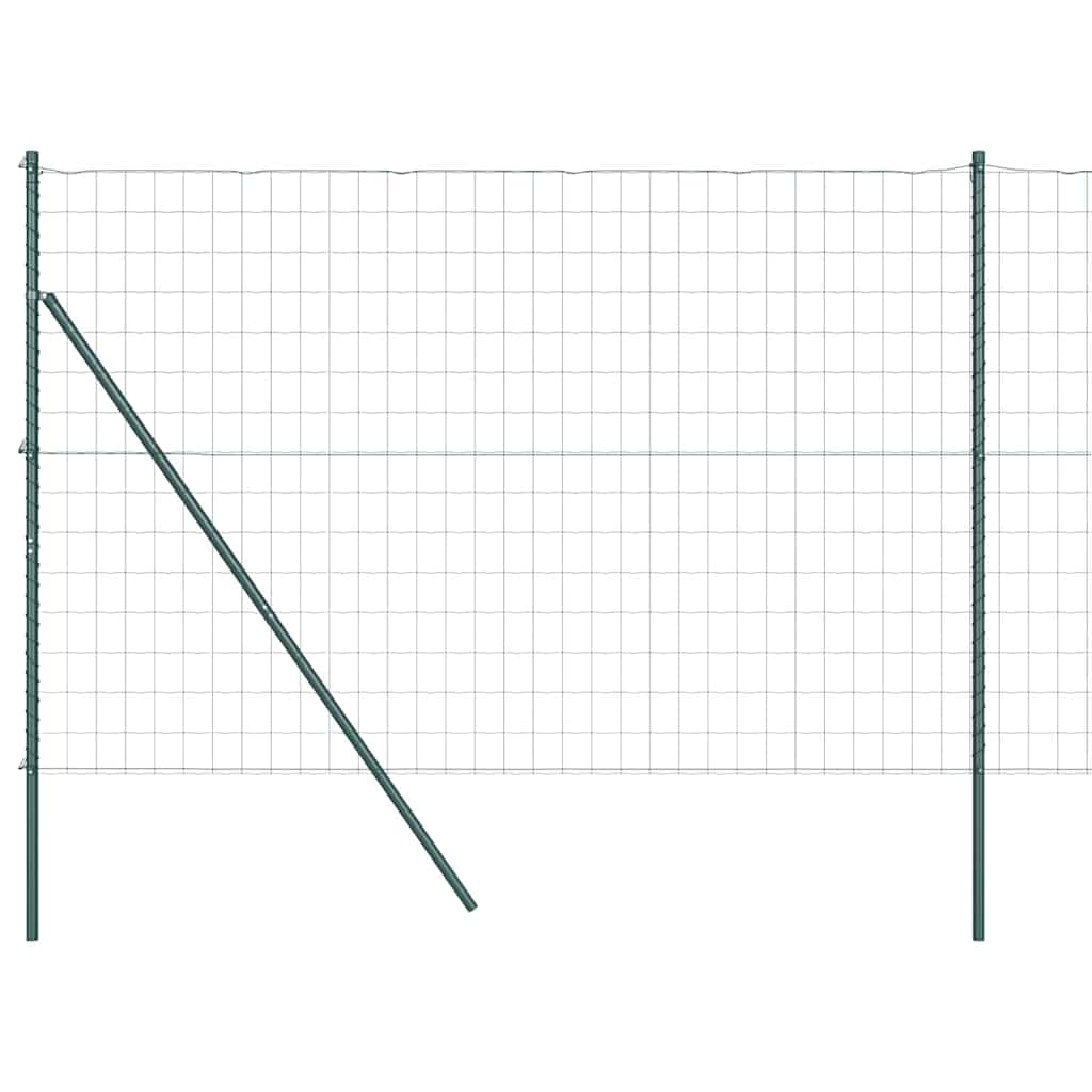 Zaun mit Pfosten Grün 1.6 x 10 m Stahl