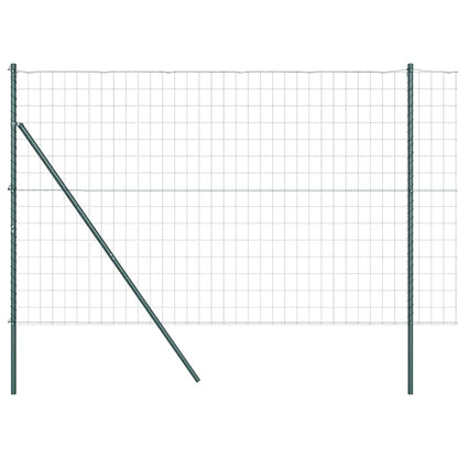 Zaun mit Pfosten Grün 1.6 x 10 m Stahl