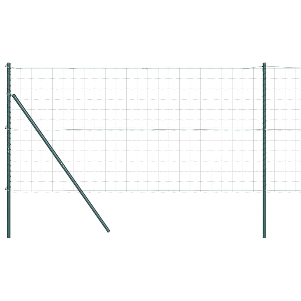 Zaun mit Pfosten Grün 1.2 x 10 m Stahl